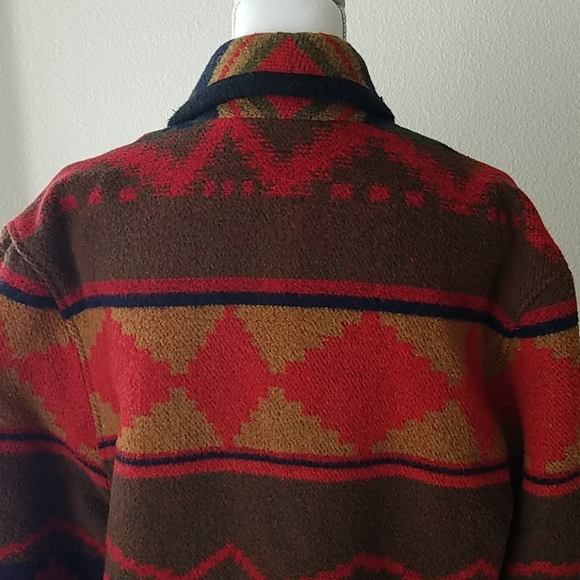 Vtg Miss New Yorker Southwestern Blanket Jacket - Picture 7 of 14